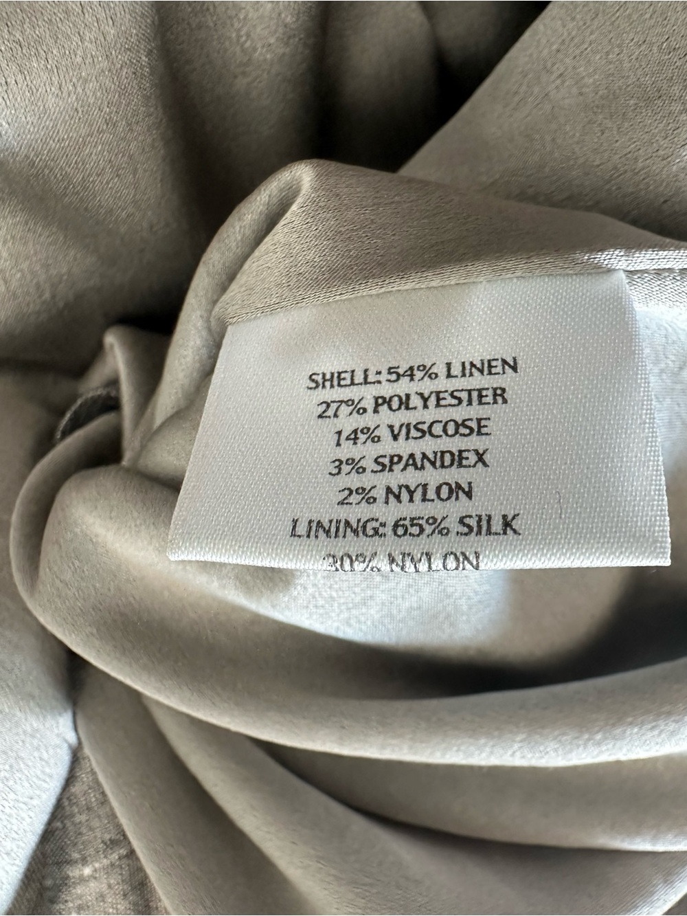 Eileen Fisher Silver A-Line glimmer linen Wrap Women’s mini Skirt - Picture 11 of 14